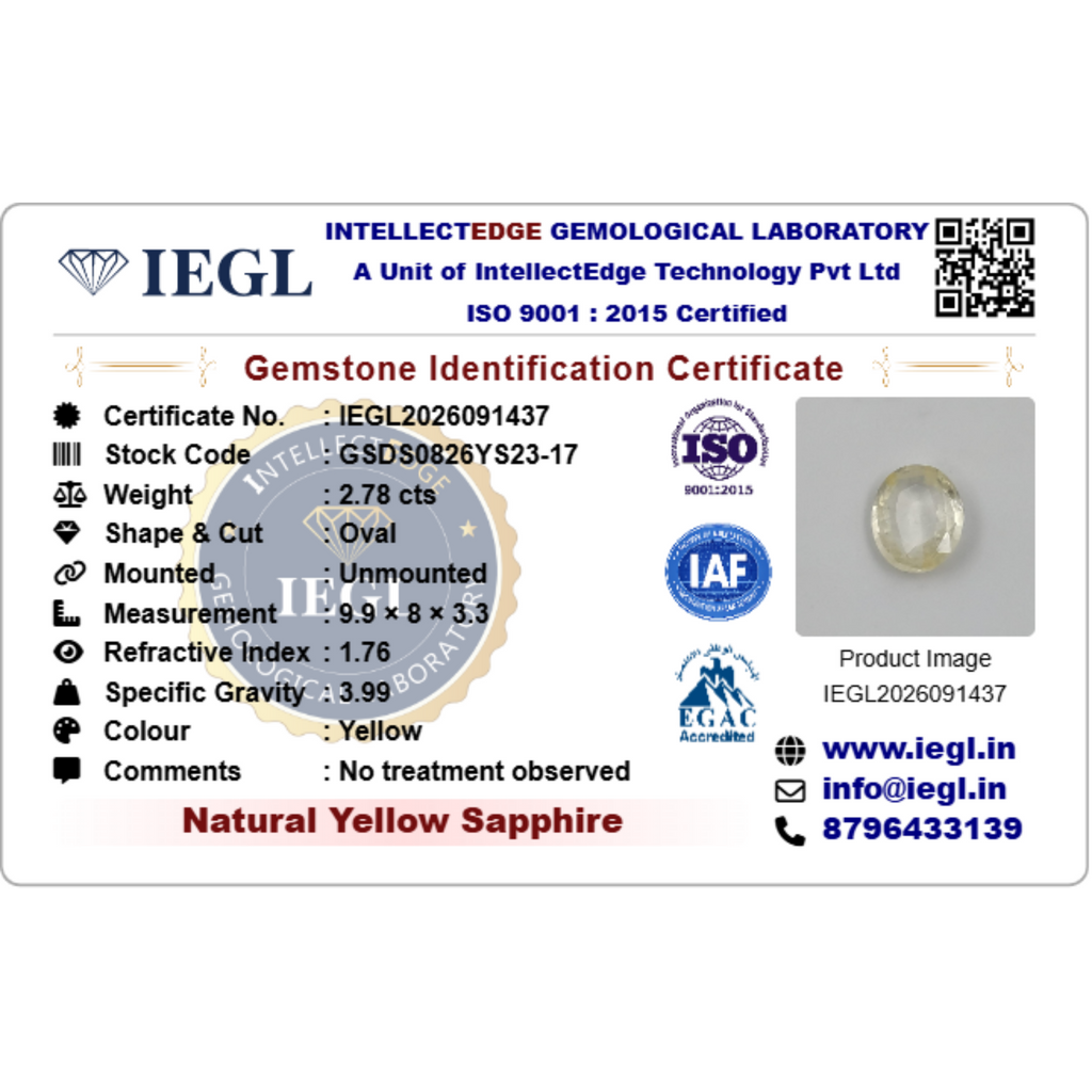Yellow Sapphire - 2.78 Carat