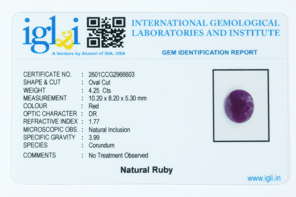 Indian Ruby 4.25 Carat