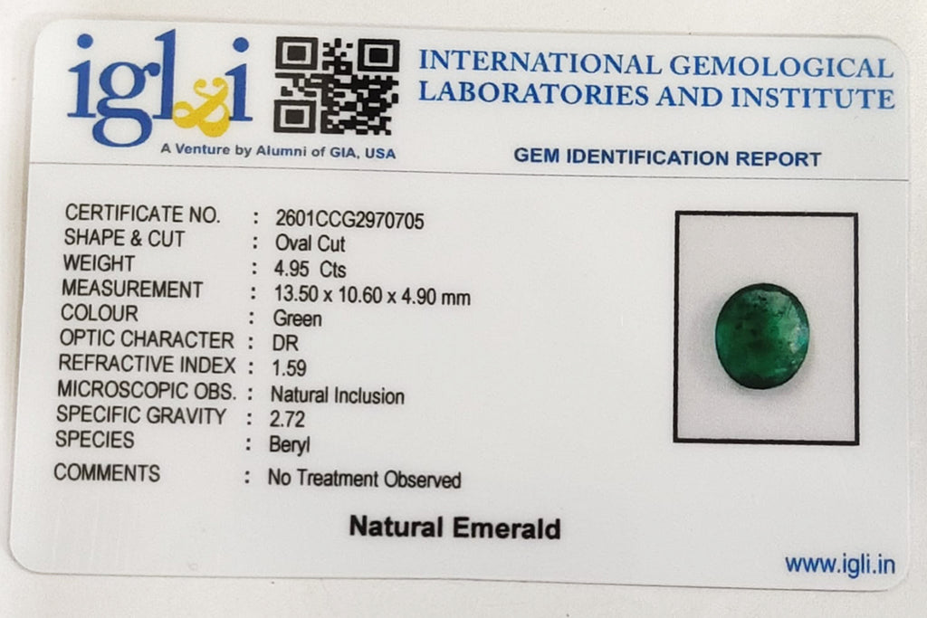 Zambian Emerald 4.95 Carat