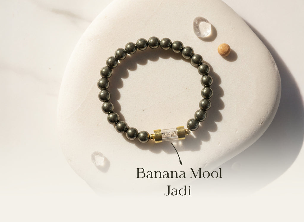 Raw Pyrite Jadi Bracelet