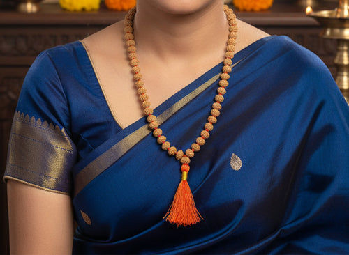 Aath Mukhi Rudraksha Mala (108 Beads)