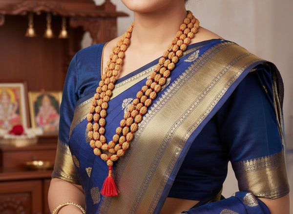 3 Mukhi Rudraksha Mala (108 Beads)