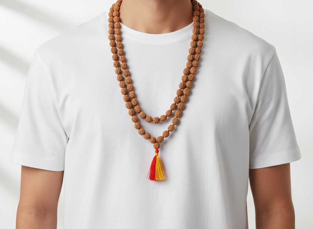 Char Mukhi Rudraksh Mala Beads (108 Beads)