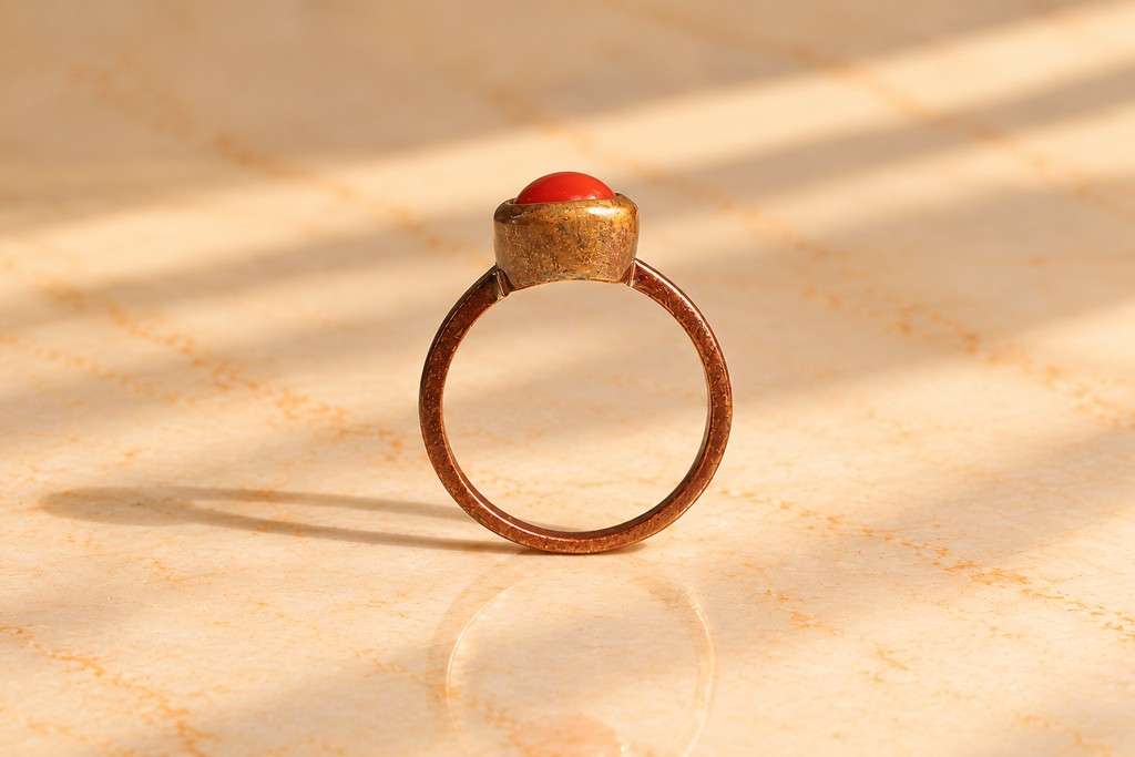 Red Coral Ring (7 to 7.50 Ratti)