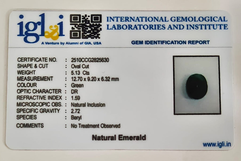 Brazilian Emerald 5.13 Carat