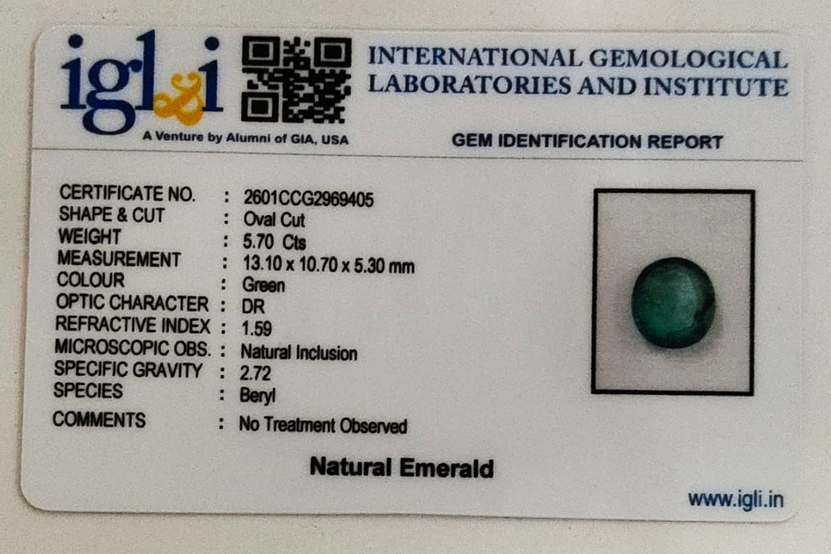 Zambian Emerald 5.7 Carat