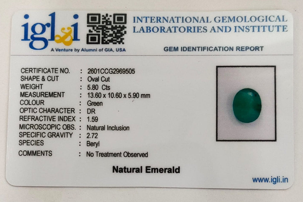 Zambian Emerald 5.8 Carat