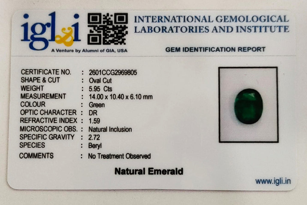 Zambian Emerald - 5.95 Carat