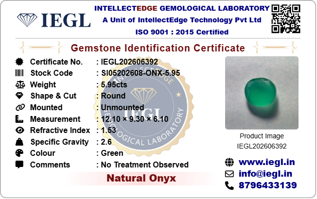 Onyx - 5.95 Carat
