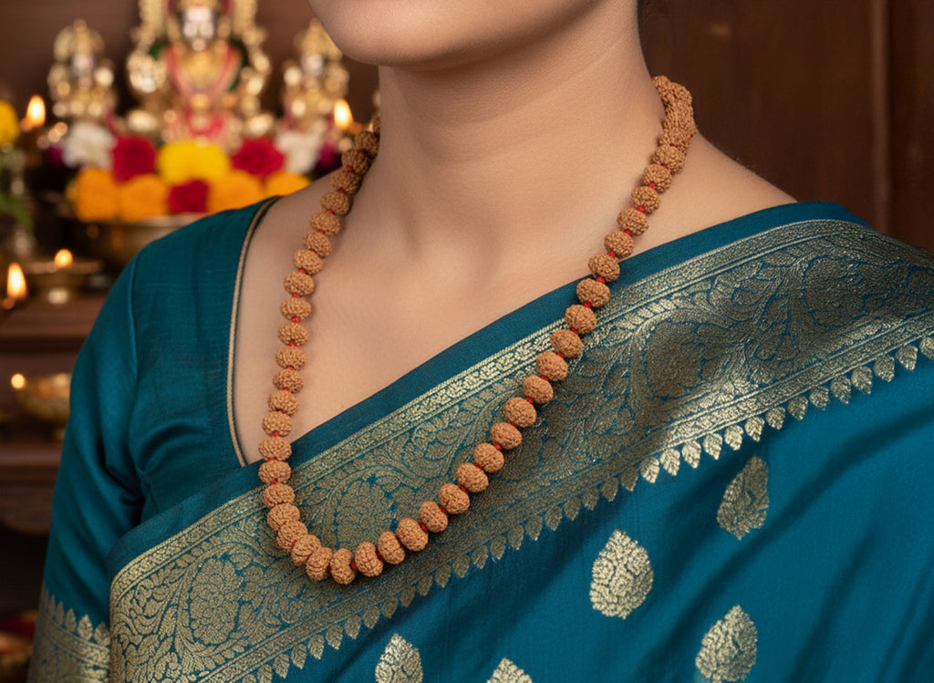 Aath Mukhi Rudraksha Mala (108 Beads)