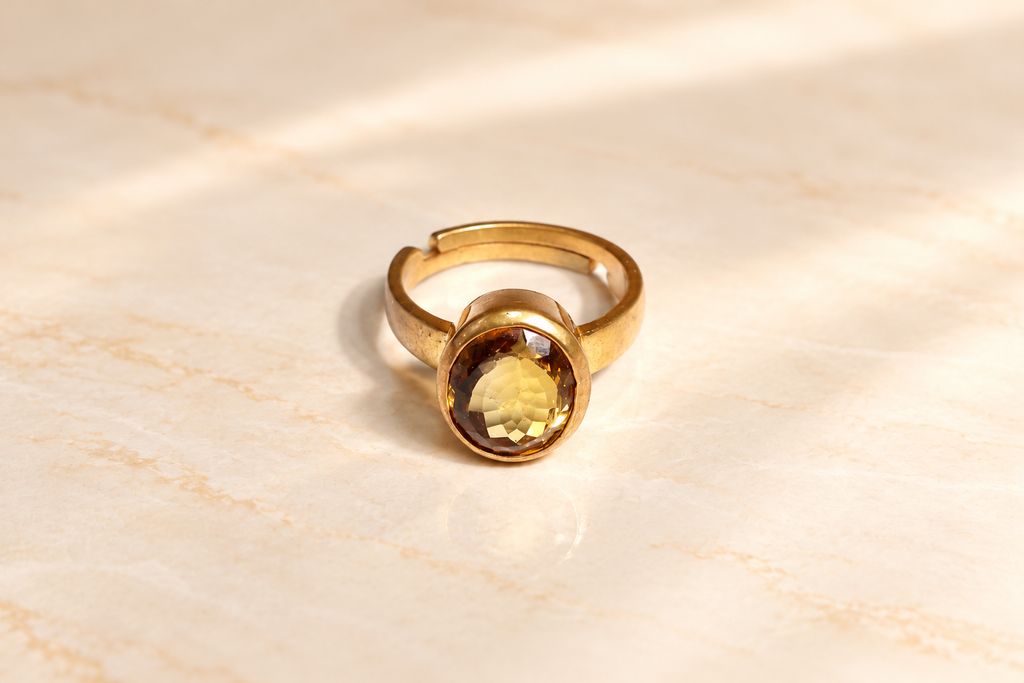 Sunela Citrine Ring (6 to 7 Ratti)