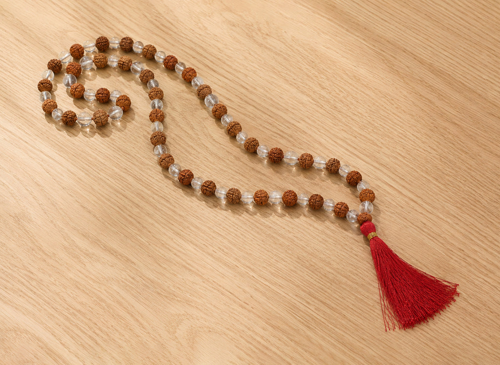 Divya Shanti Mala | Rudraksha & Sphatik Combination