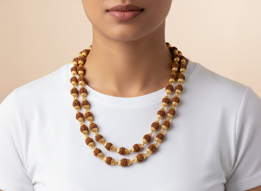 Rudraksha Mala-Gold Plated