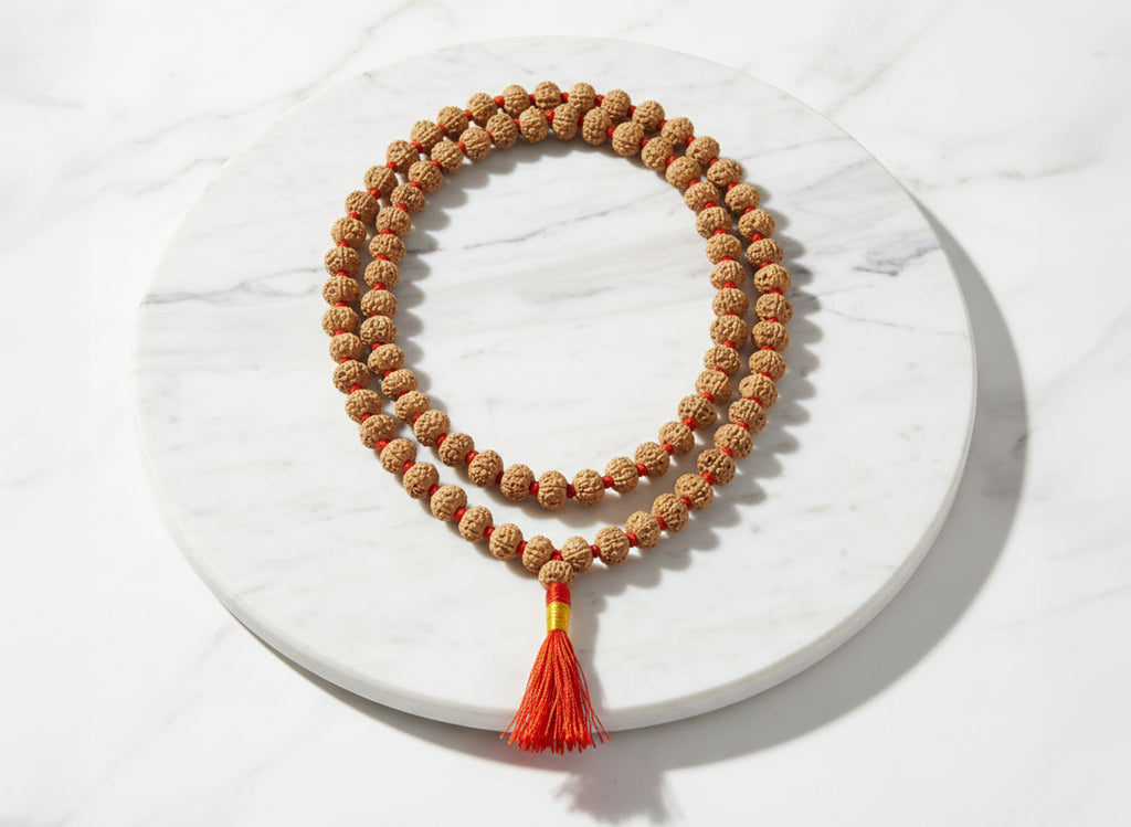 6 Mukhi Rudraksha Mala (Rosary) (108 Beads)