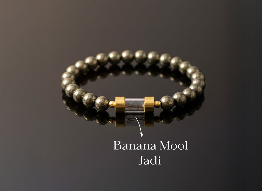 Raw Pyrite Jadi Bracelet