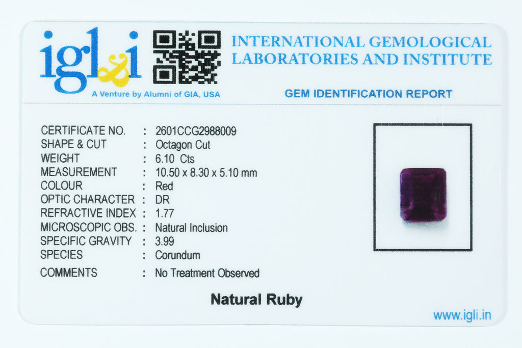 Indian Ruby 6.10 Carat