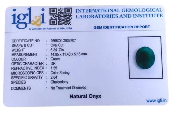 Onyx - 6.34 Carat