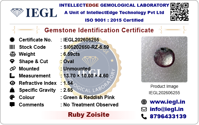 Ruby Zoisite - 6.59 Carat