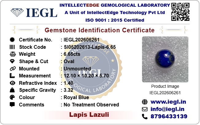 Lapis Lazuli - 6.65 Carat
