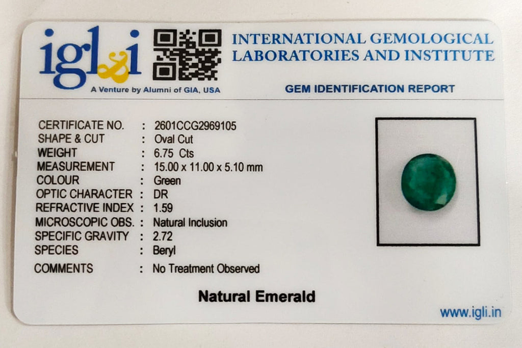 Zambian Emerlad 6.75 Carat