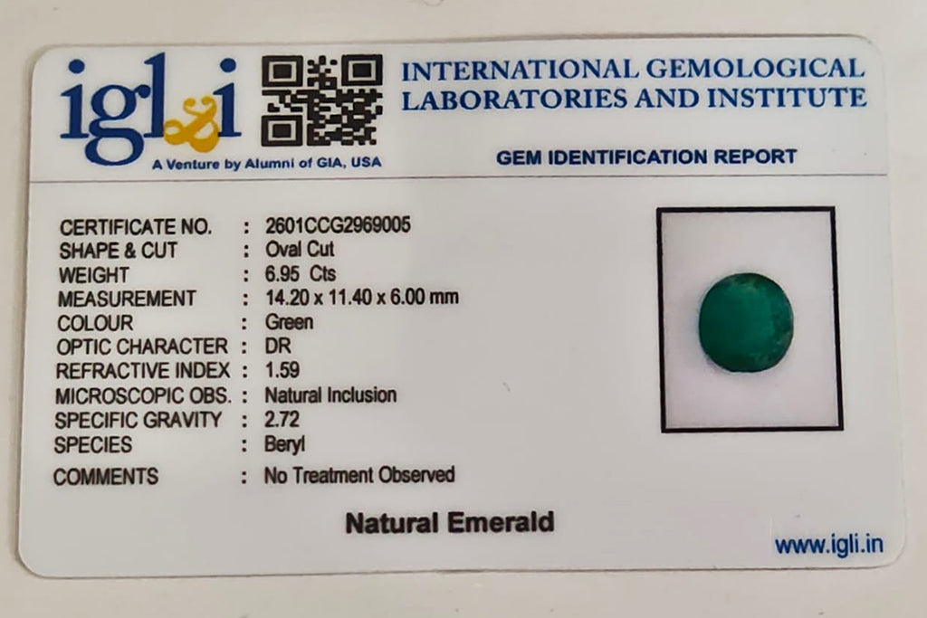 Zambian Emerald 6.95 Carat