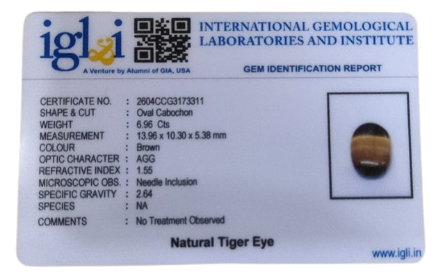 Tiger Eye - 6.96 Carat