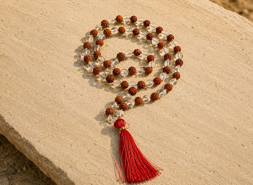 Divya Shanti Mala | Rudraksha & Sphatik Combination