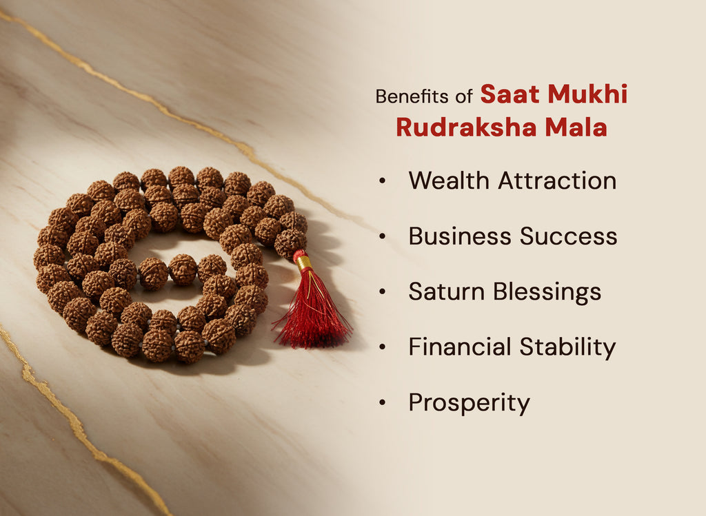 7 Mukhi Rudraksha Mala (54 Beads)