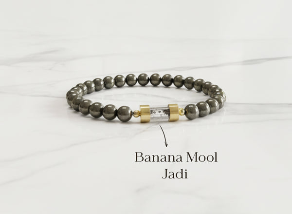 Raw Pyrite Jadi Bracelet