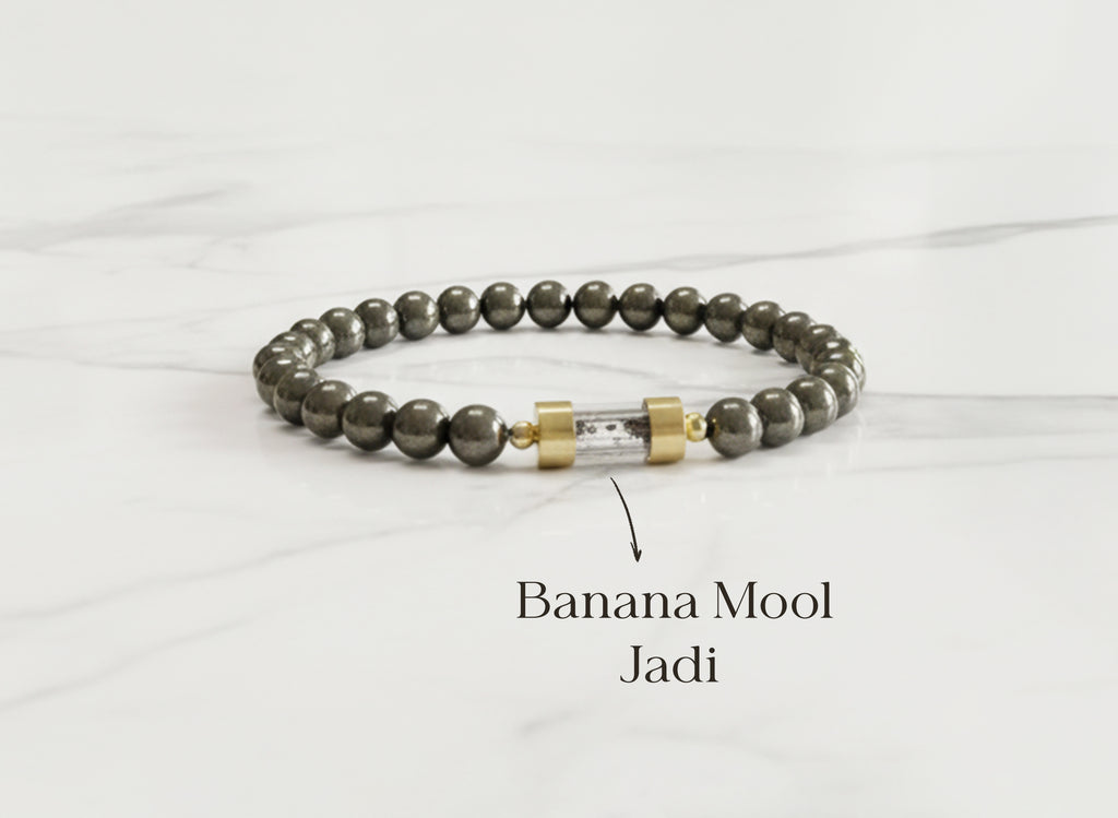 Raw Pyrite Jadi Bracelet