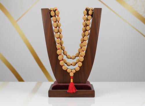 Teen Mukhi Rudraksha Mala (54 Beads)