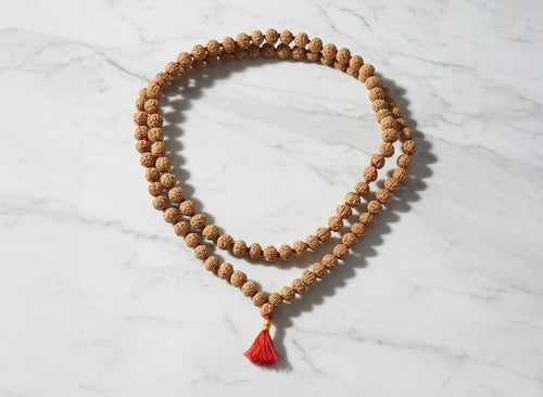 6 Mukhi Rudraksha Mala, 8mm (54 Beads)