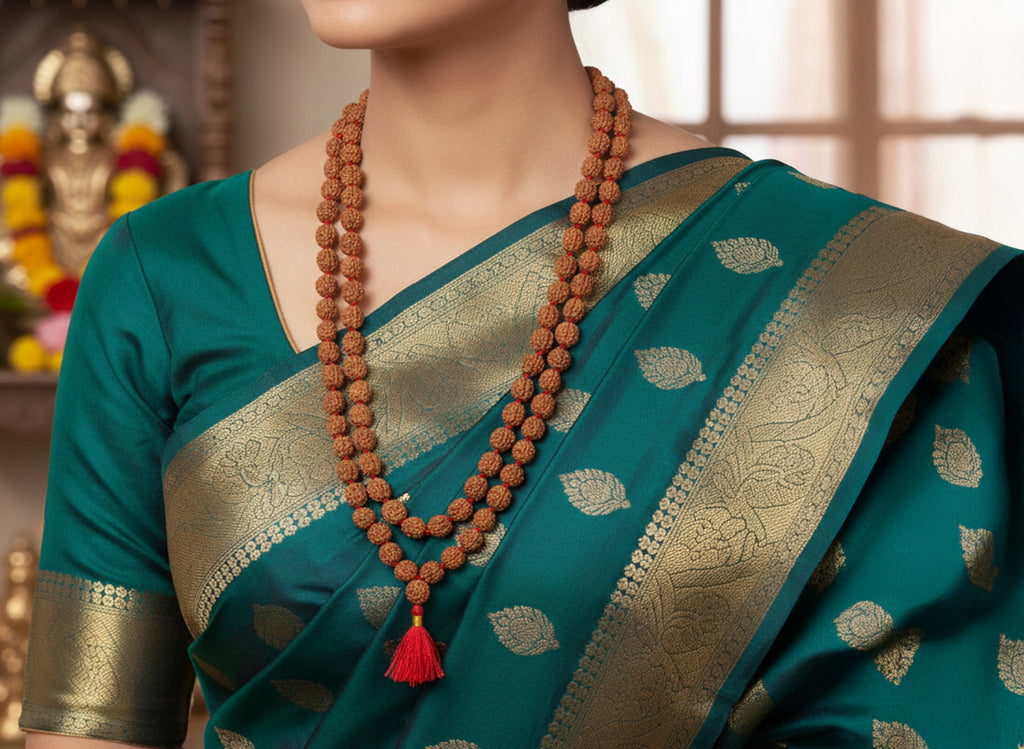 Char Mukhi Rudraksh Mala Beads (54 Beads)