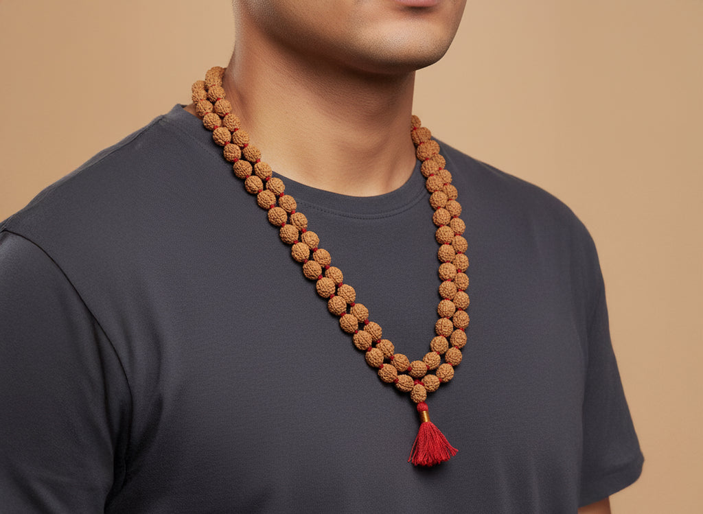 3 Mukhi Rudraksha Mala (108 Beads)