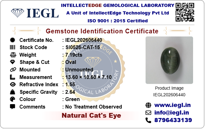 Cats Eye - 7.19 Carat