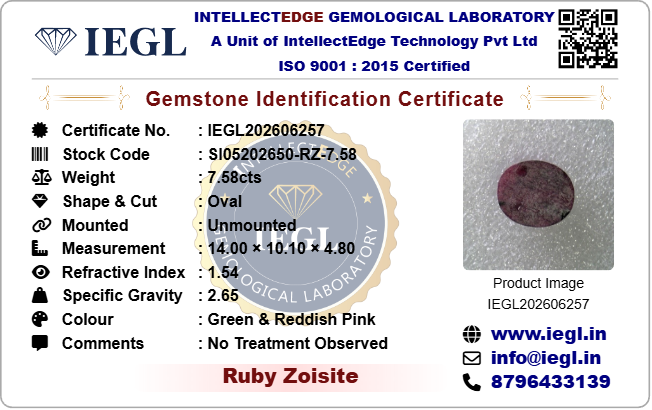 Ruby Zoisite - 7.58 Carat