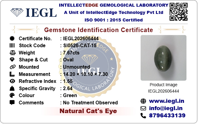 Cats Eye - 7.67 Carat