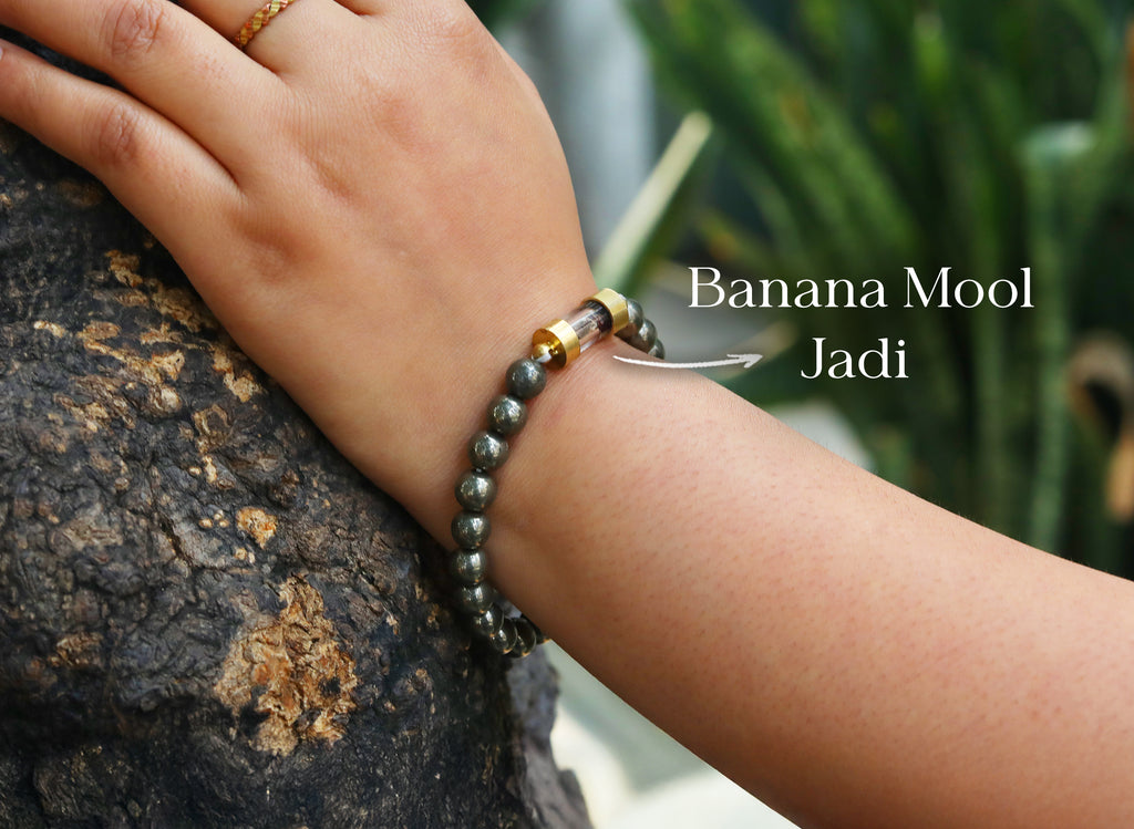 Raw Pyrite Jadi Bracelet