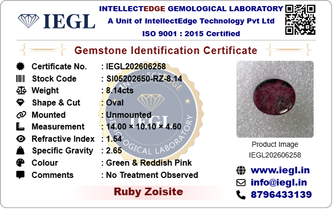 Ruby Zoisite - 8.14 Carat