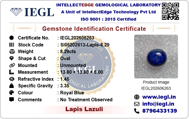 Lapis Lazuli - 8.29 Carat
