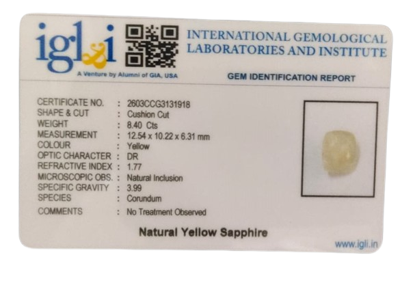 Yellow Sapphire - 8.4 Carat
