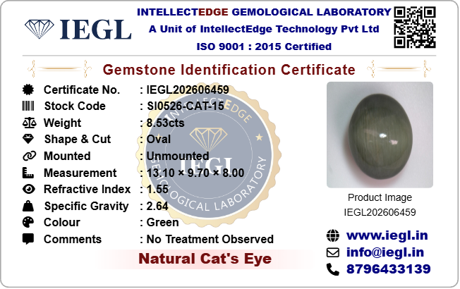Cats Eye - 8.53 Carat