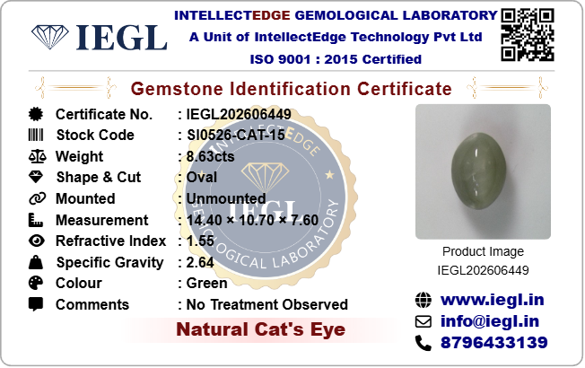 Cats Eye - 8.63 Carat
