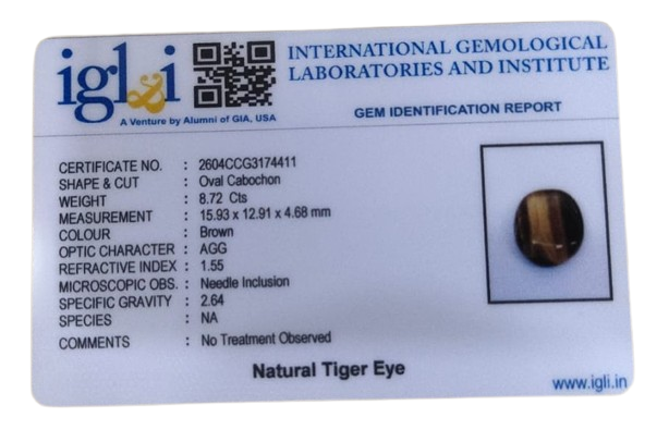 Tiger Eye - 8.72 Carat