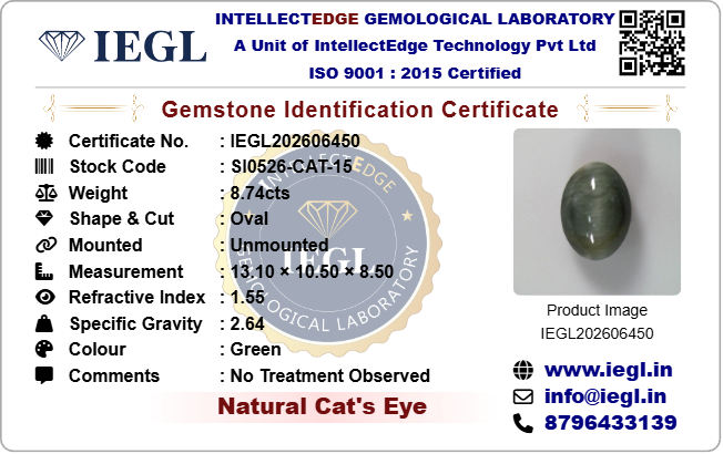 Cats Eye - 8.74 Carat