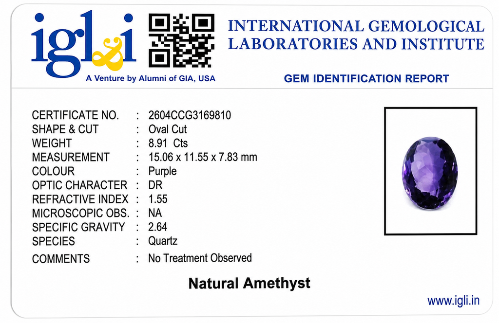 Amethyst - 8.91 Carat