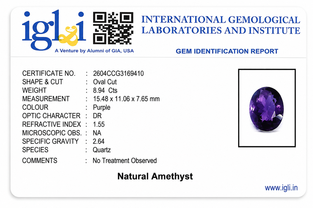 Amethyst - 8.94 Carat