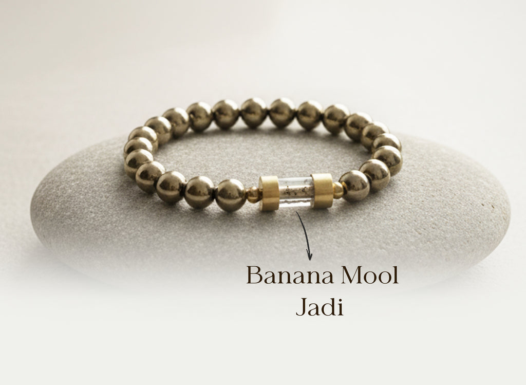 Golden Pyrite Jadi Bracelet