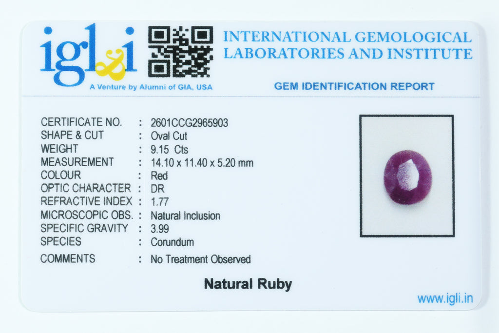 Indian Ruby 9.15 Carat
