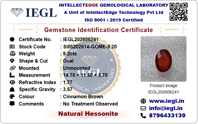 Hessonite - 9.20 Carat